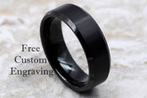 Products Tungsten Ring, Men's Tungsten Wedding Band, Men's Black Wedding Band, Black Tungsten Ring, Tungsten, Tungsten Band, Personalized Ring